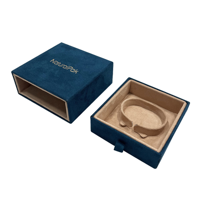 Caisse d'emballage à extrémité élevé de bijoux de tiroir de suède pour Ring Earring Pendant Bangle Bracelet