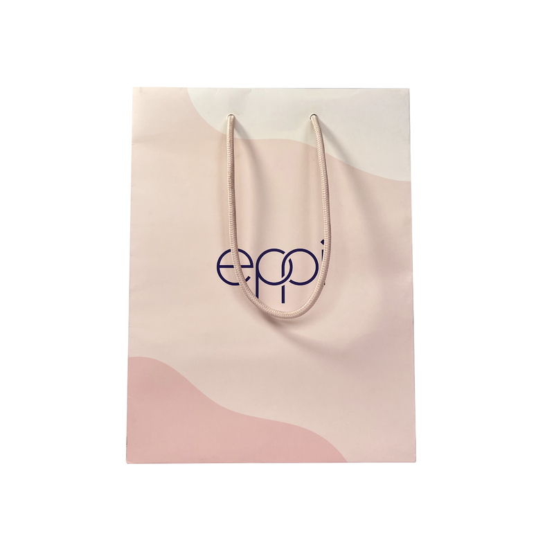 La poignée faite sur commande de coton de taille a imprimé de petits sacs de papier de cadeau pour la boîte à bijoux